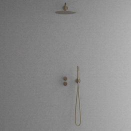 Sadesuihkusetti Scandtap Steel Harmonized 2x, termostaattihanalla, Champagne