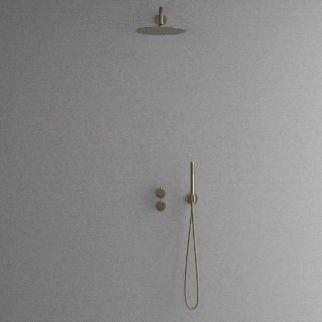 Sadesuihkusetti Scandtap Steel Harmonized 2x, termostaattihanalla, Champagne