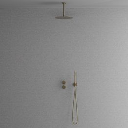 Sadesuihkusetti Scandtap Steel Harmonized 2z, termostaattihanalla, Champagne