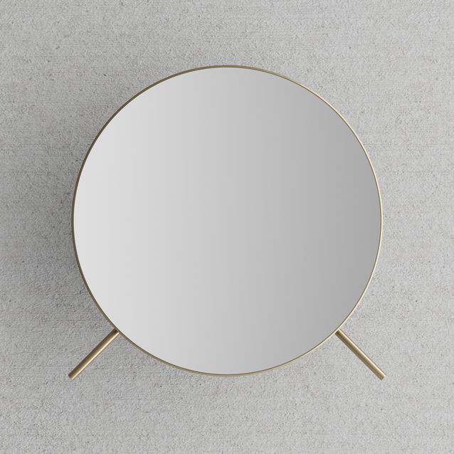 Kylpyhuoneen peili Scandtap Steel Style suurentava, Ø192mm, Sand