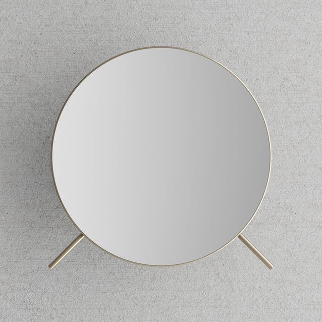Kylpyhuoneen peili Scandtap Steel Style suurentava, Ø192mm, Champagne