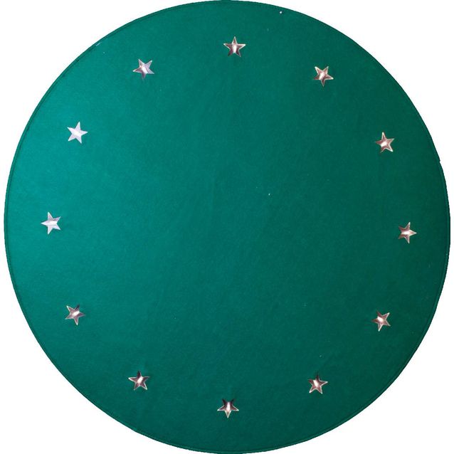 LED-joulukuusimatto Star Trading Granne Ø100 vihreä