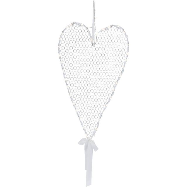 LED-koriste Star Trading Mammas hjärta 650x400x10mm valkoinen