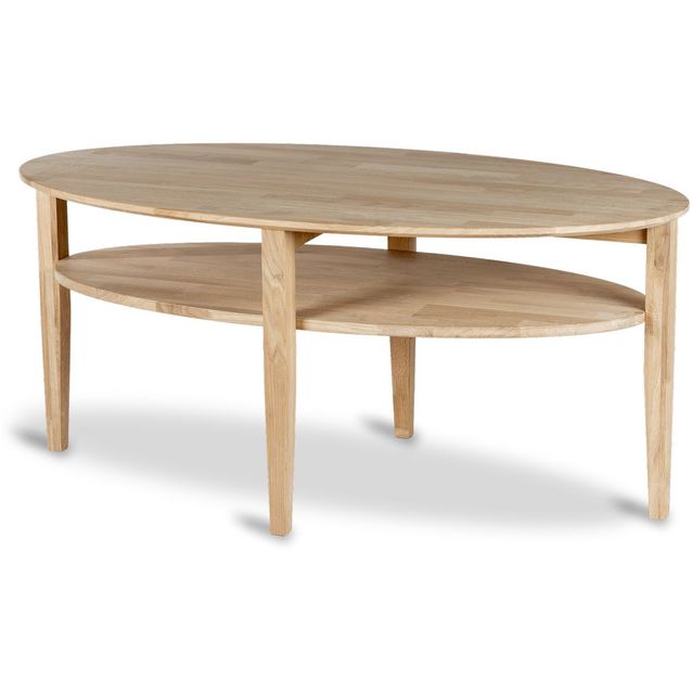Sohvapöytä Stenexpo Waterloo 130x70x52cm ovaali valkoöljytty tammi