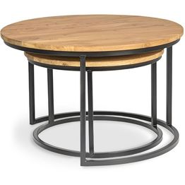 Sarjapöytä Stenexpo Newport Ø75x48cm + Ø58x41cm tammi