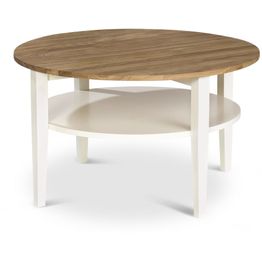 Sohvapöytä Stenexpo Montana Ø80x52cm tammi ruskea/valkoinen