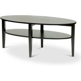 Sohvapöytä Stenexpo Memphis 120x60x52cm ovaali musta