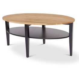 Sohvapöytä Stenexpo Baltimore 120x60x52cm ovaali tammi ruskea/musta