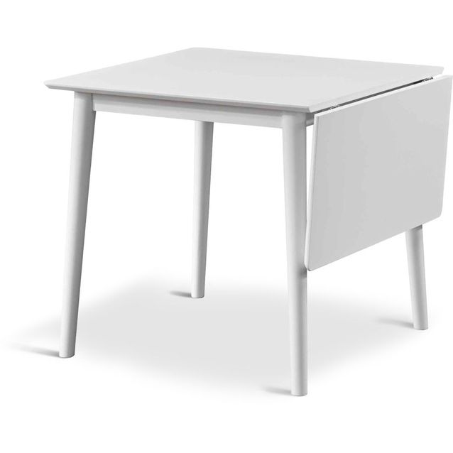 Ruokapöytä klaffilla Stenexpo Åland 80/120x80x75cm valkolakattu