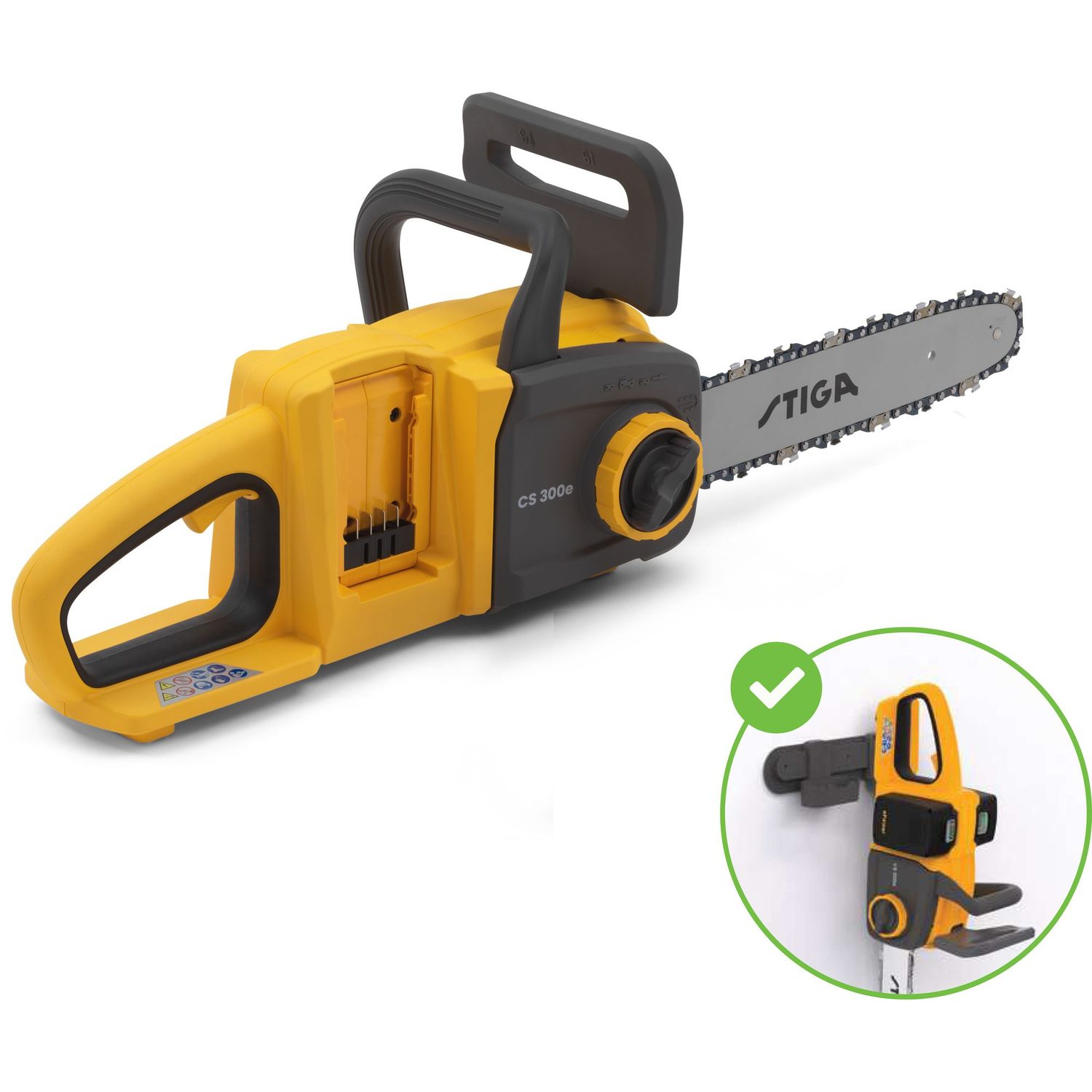 Akkumoottorisaha Stiga CS 300e 12" 2x20V ilman akkuja