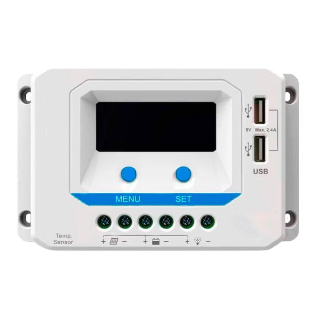 Säädin LCD-näytöllä Bright Solar ViewStar, 20A