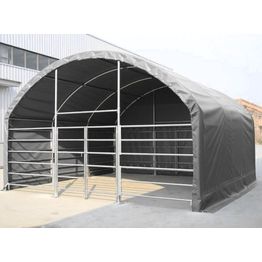 Karjateltta Ranch Farmer, 8x8x4m, 900g pvc, harmaa