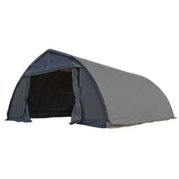 Pressuhalli Ranch, 9.2x10m, 600g pvc, harmaa