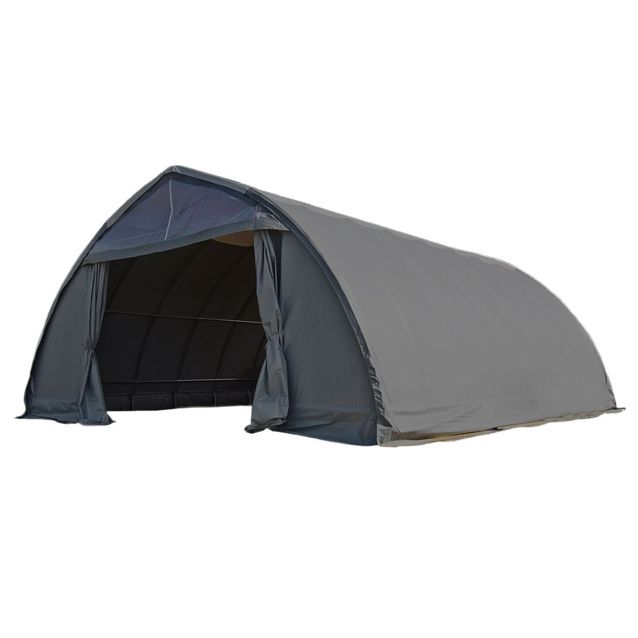 Pressuhalli Ranch, 900g pvc, harmaa, eri kokoja