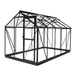Kasvihuone Green Land Galea, 7.5m², 3mm turvalasi, musta