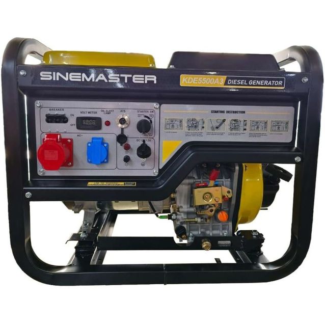 Dieselgeneraattori Sinemaster KDE5500A3, 400V