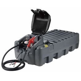 Dieselsäiliö GXT, kapea malli, 400 litraa, 12V pumpulla