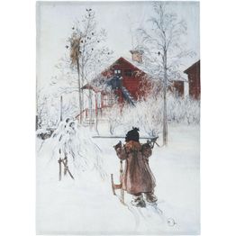 Keittiöpyyhe Svanefors Gården, 50x70cm, harmaa