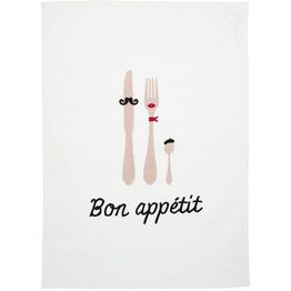 Keittiöpyyhe Svanefors Bon Appetit, 50x70cm, roosa