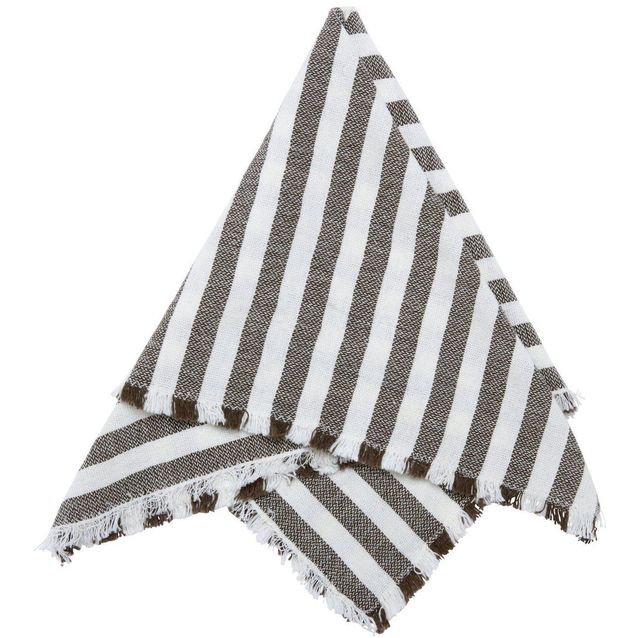 Kangasservetti Svanefors Gaby, 45x45cm, valkoinen/ruskea 