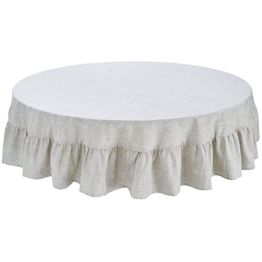 Pöytäliina Svanefors Sabina, Ø160 + 20cm, beige