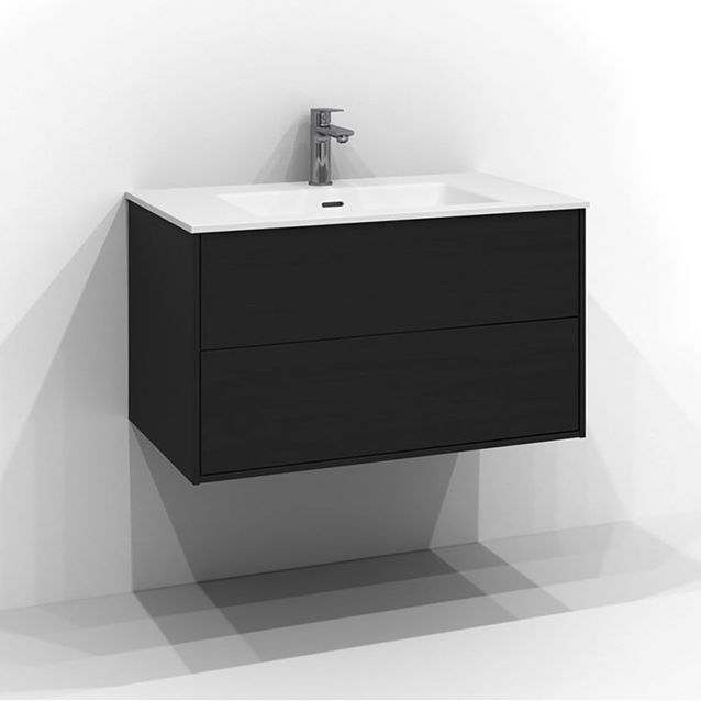 Allaskaappi Svedbergs Epos Plan, 80x45 cm, 2 laatikkoa, musta saarni