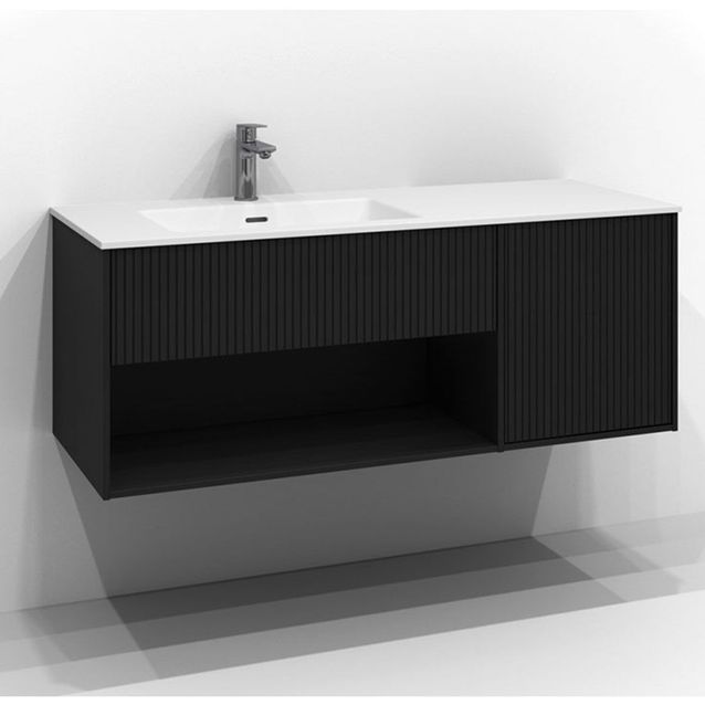 Allaskaappi Svedbergs Epos Rand, 120x45 cm, vasen, 1 ltk, musta saarni