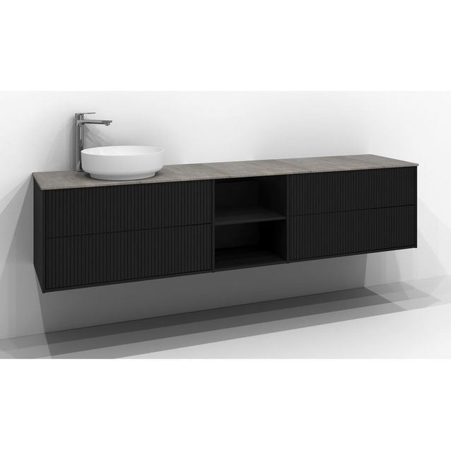 Allaskaappi Svedbergs Epos Rand, 200x45 cm, 2+0+2 ltk, musta saarni