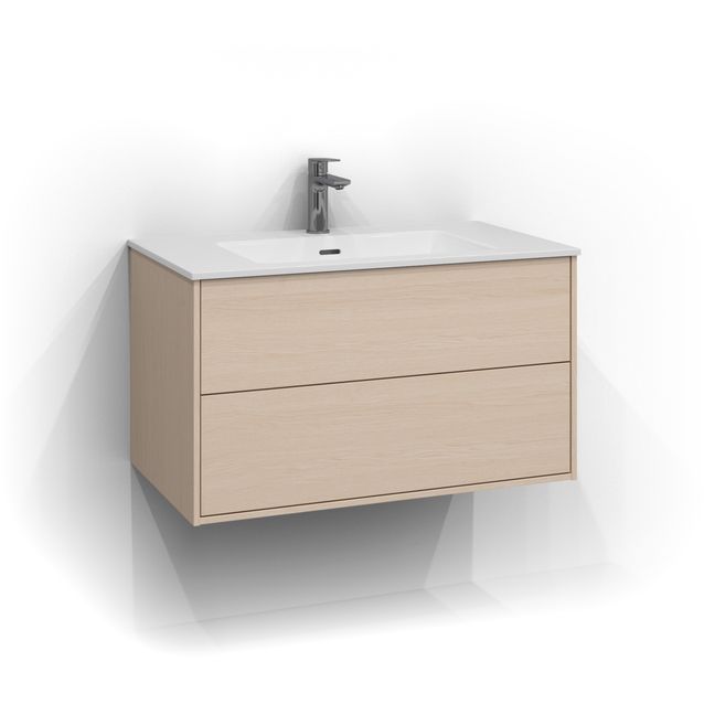 Allaskaappi Svedbergs Epos Sileä 80x45cm vaalea saarni 2 ltk