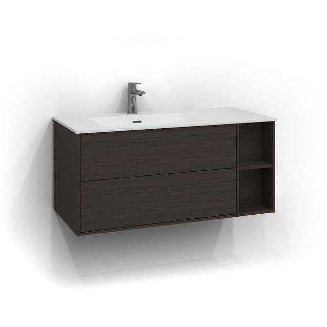 Allaskaappi Svedbergs Epos Sileä 100x45cm tumma saarni 2 ltk vasen