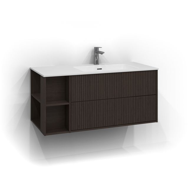 Allaskaappi Svedbergs Epos Rand 100x45cm tumma saarni 2 ltk push open oikea