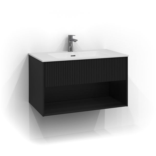 Allaskaappi tasoaltaalla Svedbergs Epos Rand 80x45 cm push open eri vaihtoehtoja