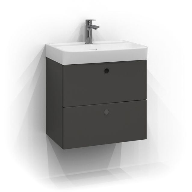 Allaskaappi Svedbergs Intro 55 2 laatikkoa grafiitinharmaa