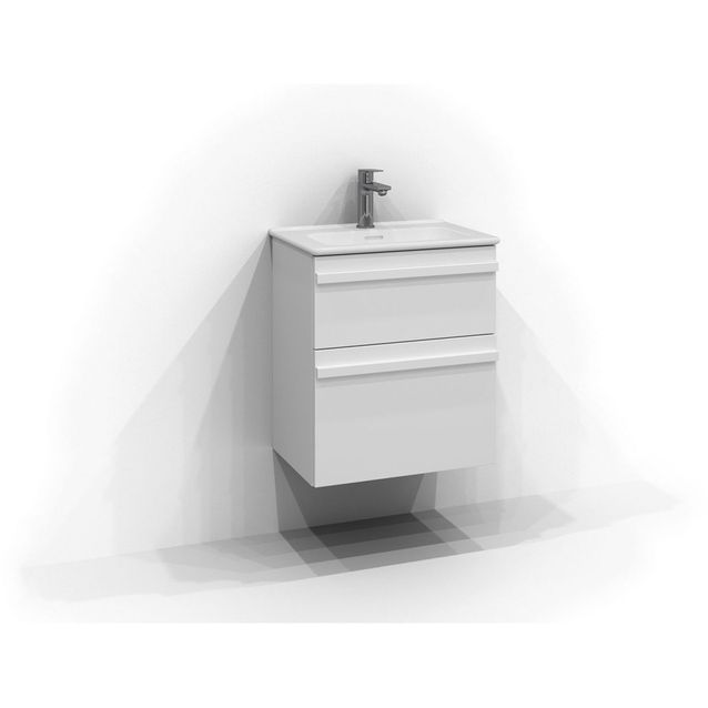 Allaskaappi Svedbergs Poem, 50x35 cm, 2 laatikkoa, integroitu vedin, valkoinen