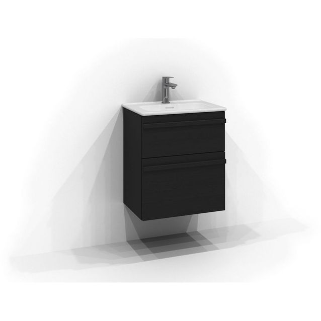 Allaskaappi Svedbergs Poem, 50x35 cm, 2 laatikkoa, integroitu vedin, musta saarni