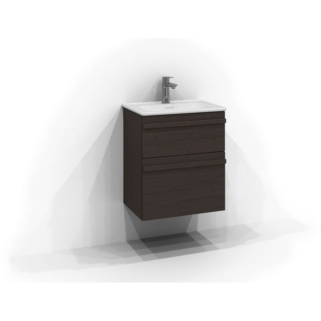 Allaskaappi Svedbergs Poem, 50x35 cm, 2 laatikkoa, integroitu vedin, tumma saarni