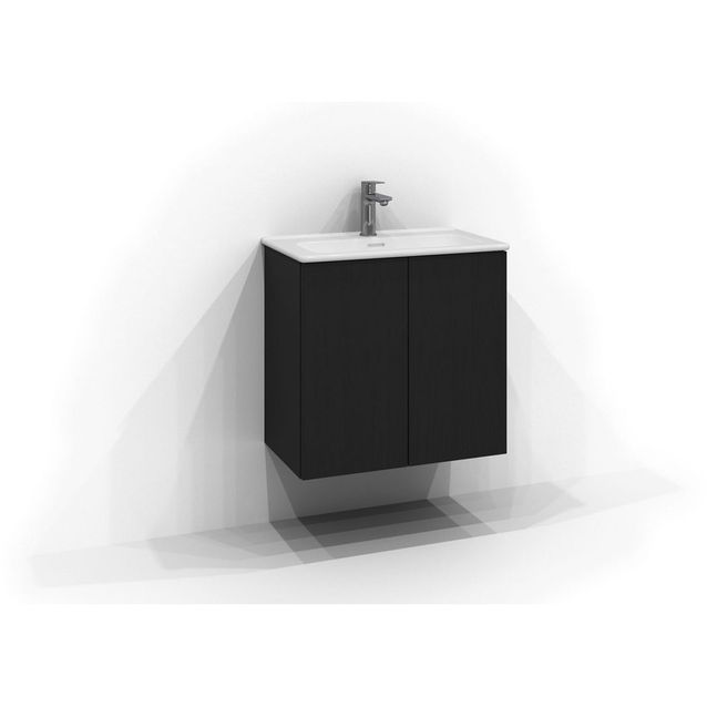 Allaskaappi Svedbergs Poem, 60x35 cm, 2 ovea, musta saarni