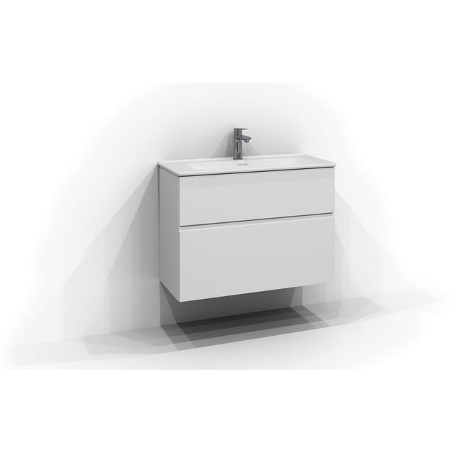 Allaskaappi Svedbergs Poem Profiili, 80x35 cm, 2 laatikkoa, valkoinen