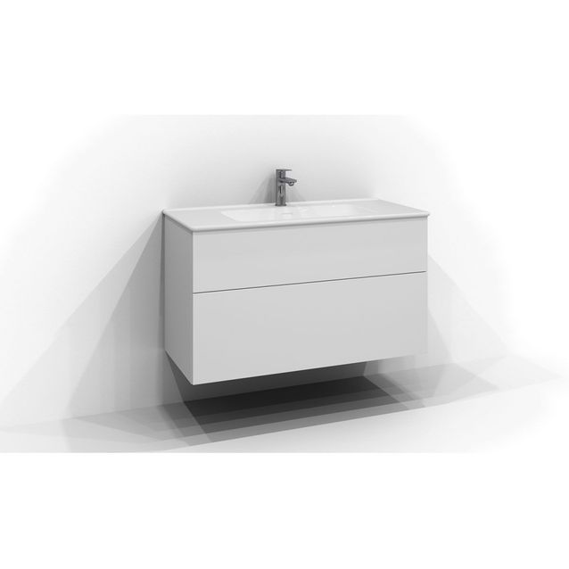 Allaskaappi Svedbergs Poem, 100x45 cm, 2 laatikkoa, valkoinen