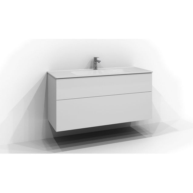 Allaskaappi Svedbergs Poem C, 120x45 cm, 2 ltk, push open, valkoinen