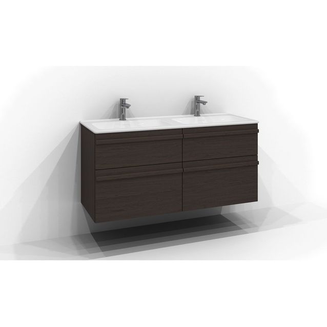 Allaskaappi Svedbergs Poem D, 120x45C cm, 4 laatikkoa, integroitu vedin, tumma saarni