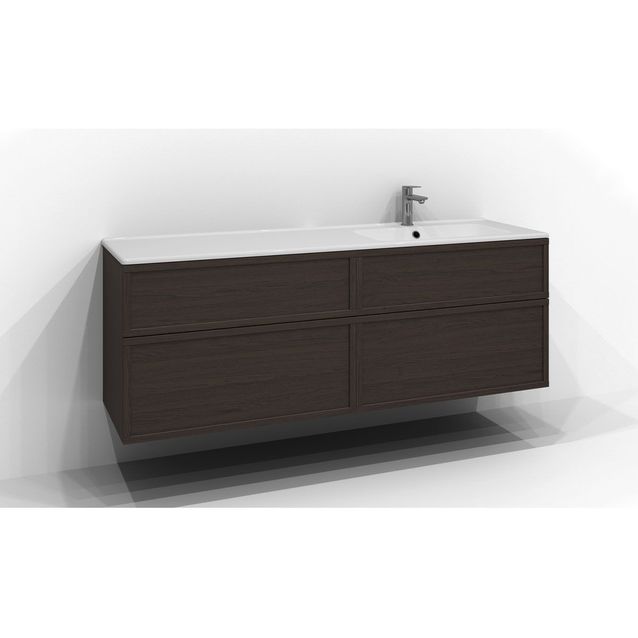 Allaskaappi Svedbergs Poem D, 160x45 cm, 4 laatikkoa, kehys, tumma saarni