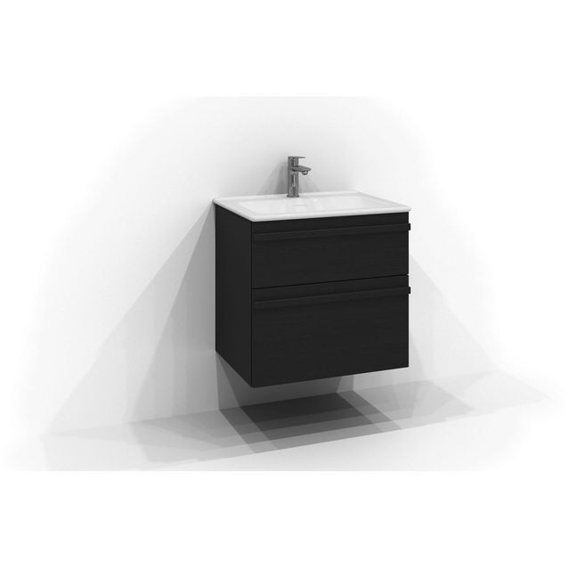 Allaskaappi Svedbergs Poem, 60x45 cm, 2 laatikkoa, integroitu vedin, musta saarni