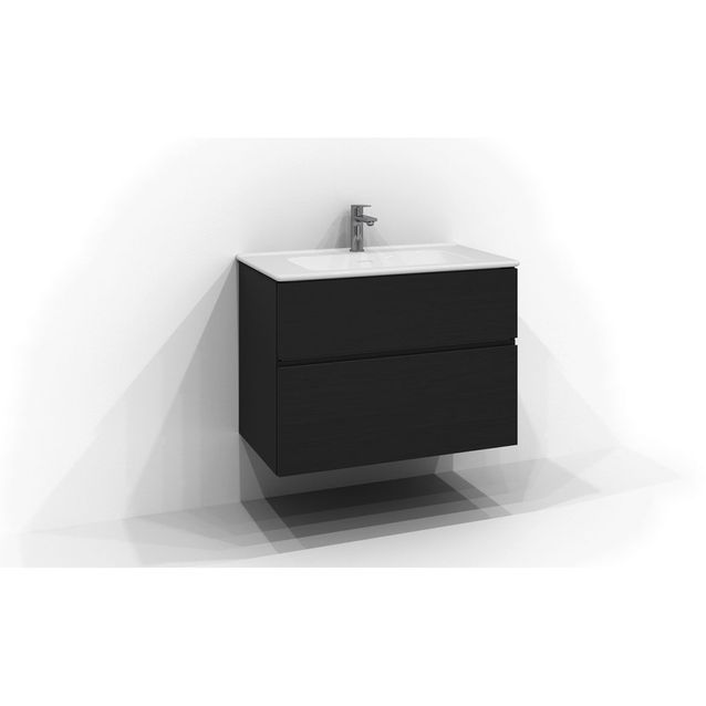 Allaskaappi Svedbergs Poem Profiili, 80x45 cm, 2 laatikkoa, musta saarni