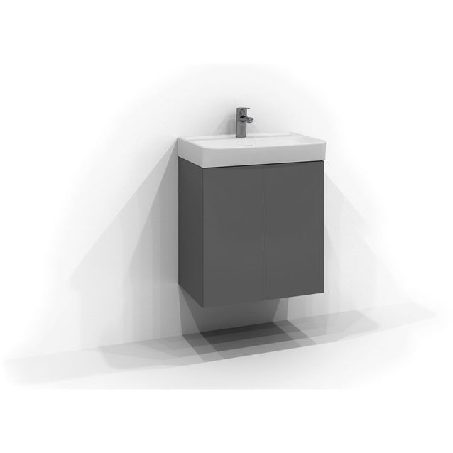 Allaskaappi Svedbergs Bloc, 55x35 cm, 2 ovea, harmaa