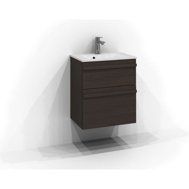 Allaskaappi Svedbergs Poem, 60x35 cm, 2 laatikkoa, integroitu vedin, tumma saarni