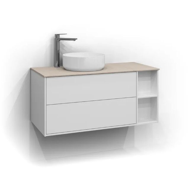 Allaskaappi malja-altaalla Svedbergs Epos 100x45 cm vasen 2 ltk push open eri vaihtoehtoja