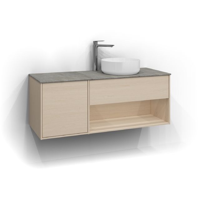 Allaskaappi malja-altaalla Svedbergs Epos 120x45 cm oikea 1+1 ltk eri vaihtoehtoja