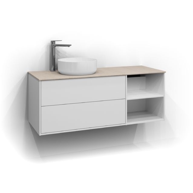 Allaskaappi malja-altaalla Svedbergs Epos 120x45 cm vasen 2+0 ltk push open eri vaihtoehtoja