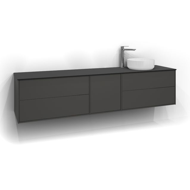 Allaskaappi malja-altaalla Svedbergs Epos 200x45 cm oikea 2+1+2 ltk eri vaihtoehtoja